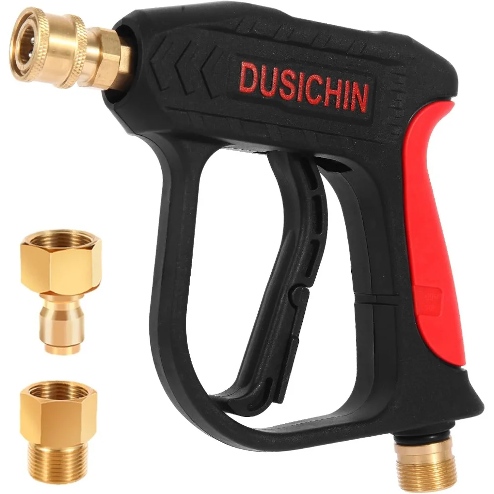 

DUSICHIN DUS-022 Пистолет для мойки высокого давления с короткой палочкой 3000 фунтов на квадратный дюйм для мойки высокого давления, черный