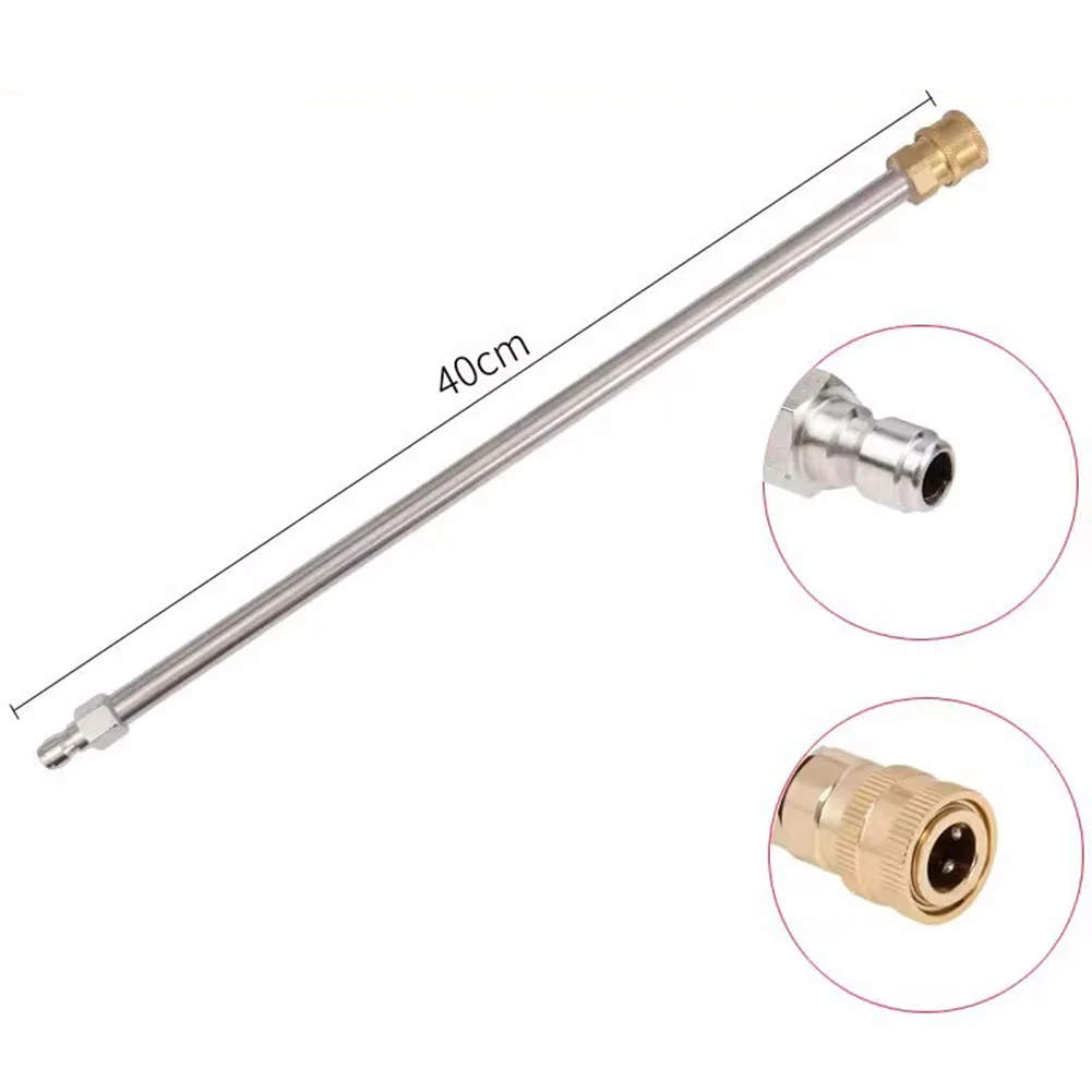 

Enhance Your Cleaning Experience with a 40cm Stainless Steel Pressure Washer Wand Compatible with Various Accessories