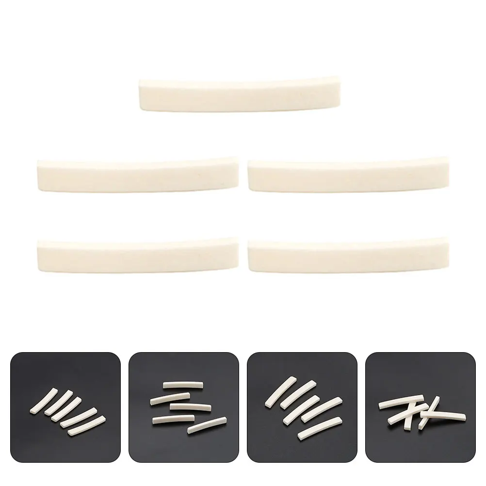 

5Pcs Sturdy Bone Guitar Nut Blanks For Enhanced Sound Upgrades Instruments Accessories