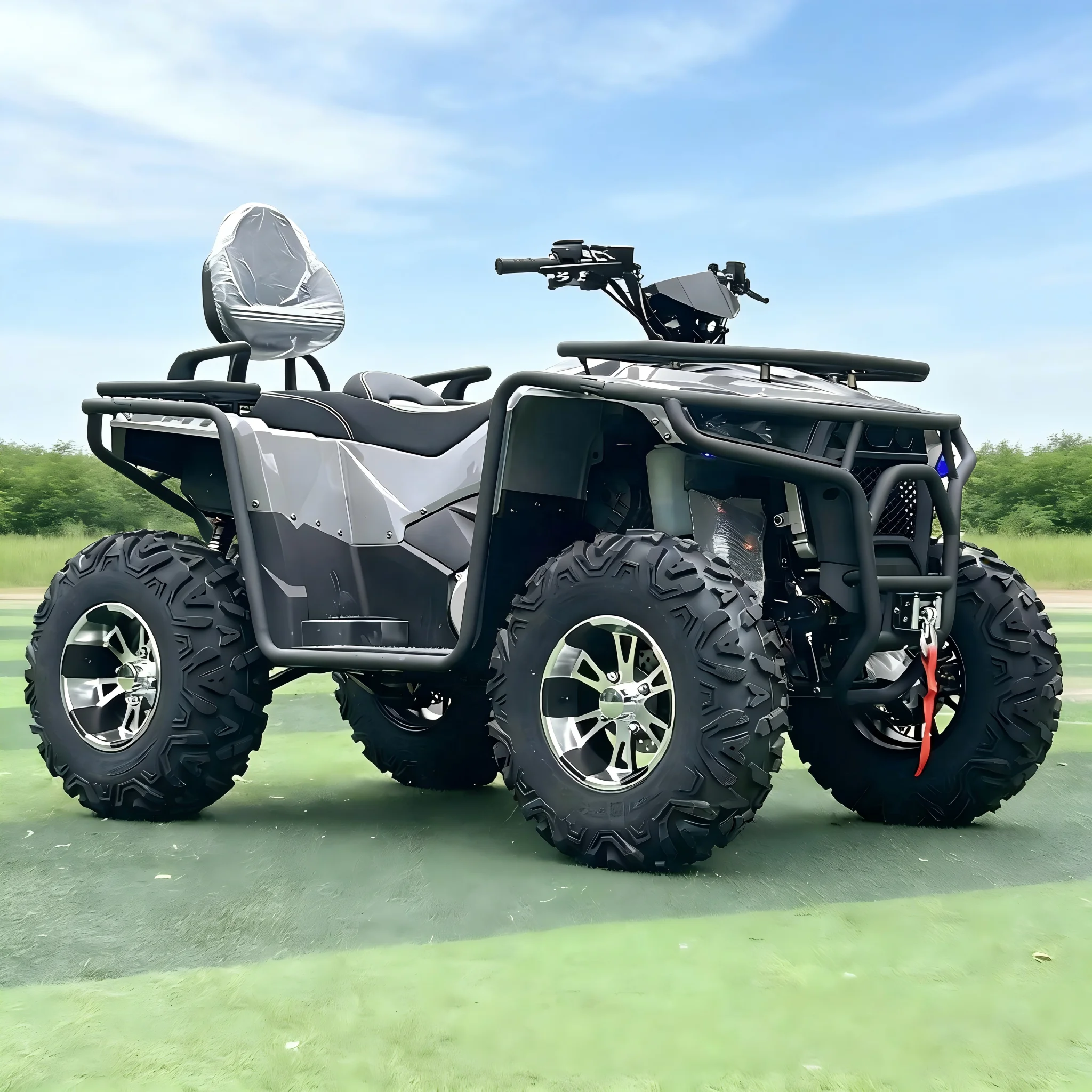 CVT Automatic 650cc ATV 4WD Quad Bike Adults Four Wheeler With 16L Large Capacity Fuel For Tank And Backrest