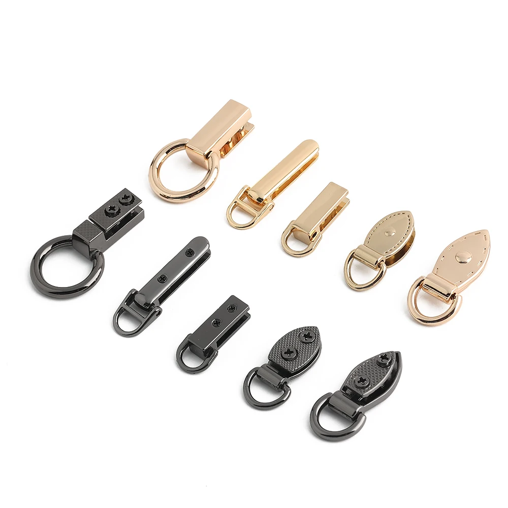 10/30/100PCS Metal Leaf Shape Bag Anchor D-ring For DIY Leather Shoulder Handbag Straps Hanger Hooks Connector Clips Accessories