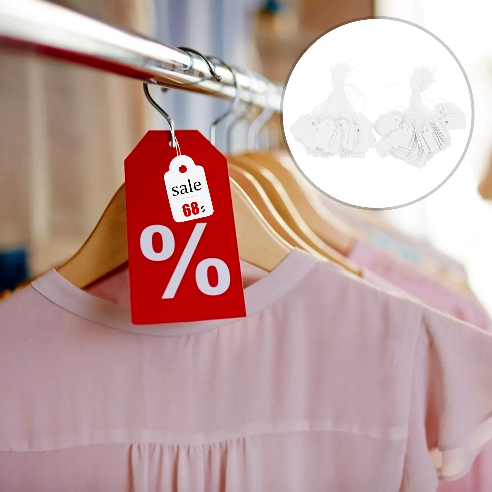 

Набор ценников для магазина, 200 шт., для ювелирных изделий, одежды, товаров для рукоделия, супермаркетов, для демонстрации цен, подвесные