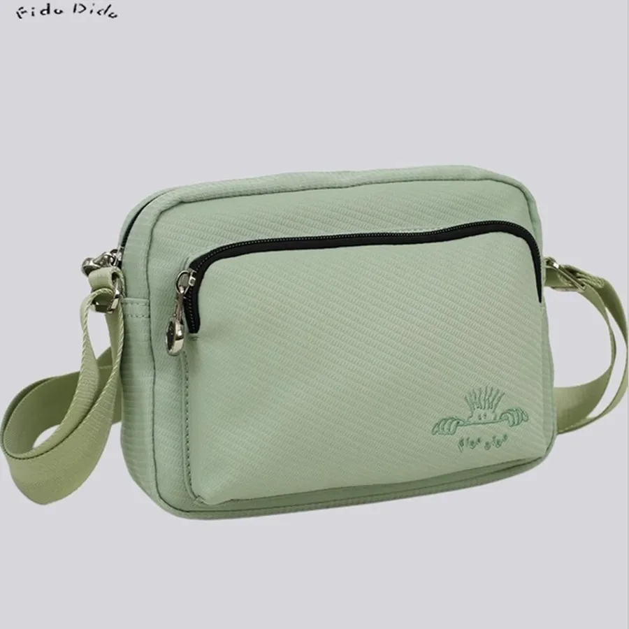 

FIDO DIDO 2025 New Shoulder Crossbody Bag Women Bag Lightweight Versatile Travel Canvas Mother Bag Genuine 2502-1