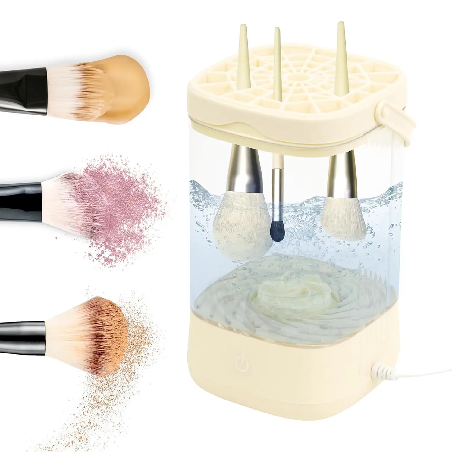 

Electric Makeup Brush Cleaner - Automatic Make up Sponges and Brushes Cleaning and Drying.