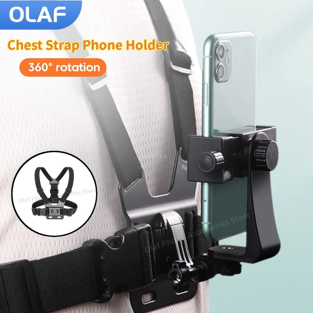 

Olaf нагрудный ремень держатель для телефона вращение на 360 ° зажим для сотового телефона крепление для спортивной камеры аксессуары для фотоаппарата портативный держатель