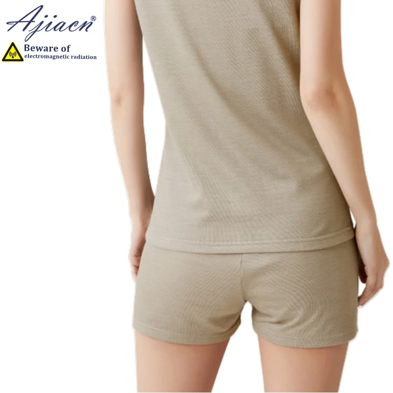 Anti-radiation silver fiber knitted fabric women's underwear Electromagnetic radiation shielding men's undershirt or underpants