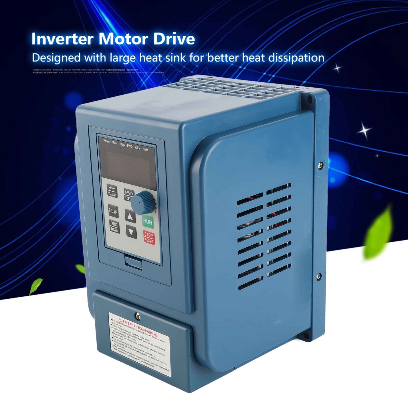 Adjustable Frequency Drive 380VAC Variable Frequency Drive Speed Controller for 3-phase 4kW AC Motor Inverter Motor Drive