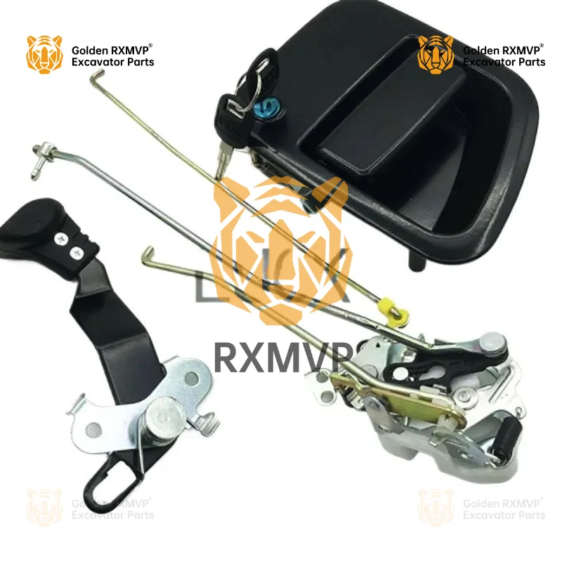 For Sumitomo SH80-6 200 210 240 360-5 A5 cab door lock assembly external handle lock block excavator accessories