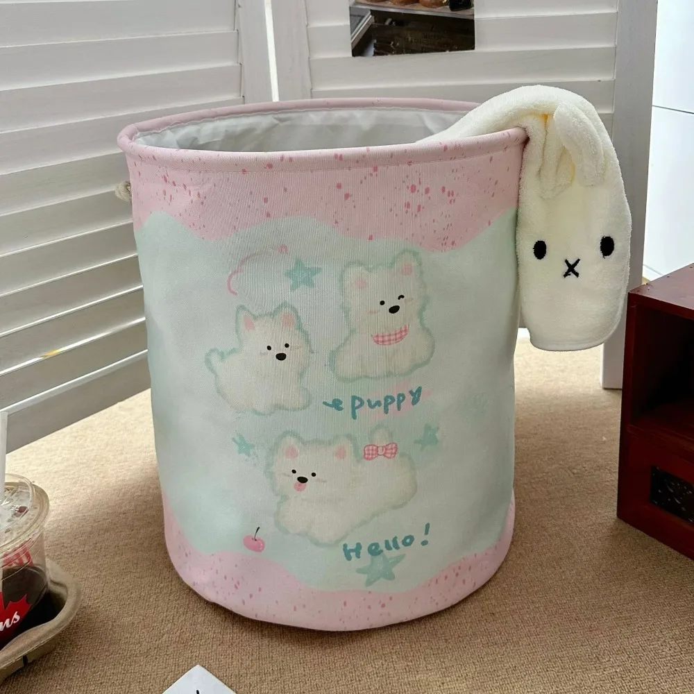 

Cute Foldable Laundry Hamper Cartoon Space-Saving Clutter Baskets with Handle Dirty Clothes Basket Bedroom
