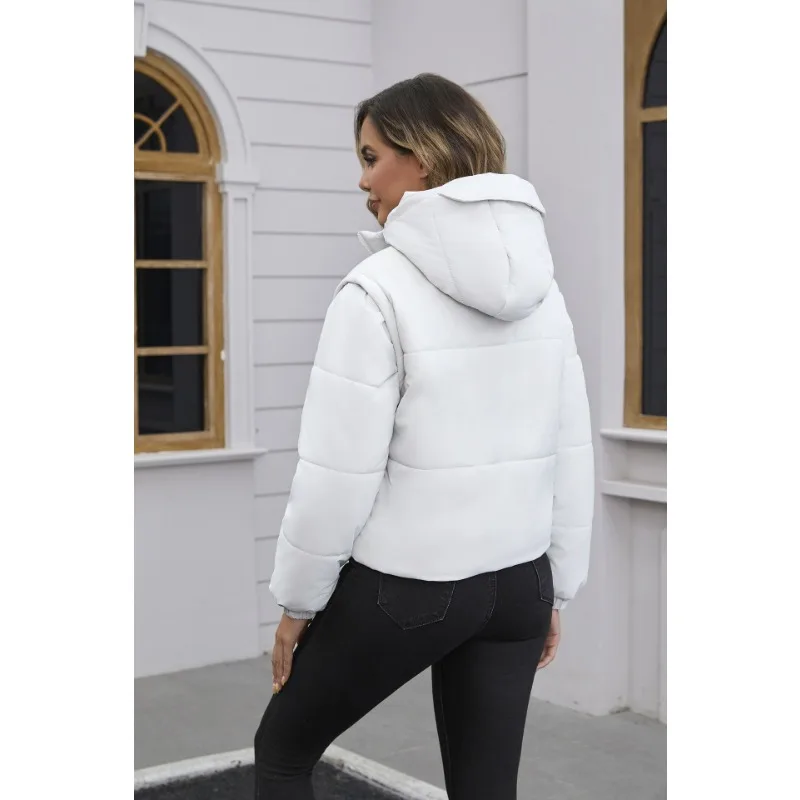 Women's Fall Winter Tops Coat Cotton Vest Breadclothes Short Vintage Simple Comfortable Loose Casual Advanced Soft Niche Skinny