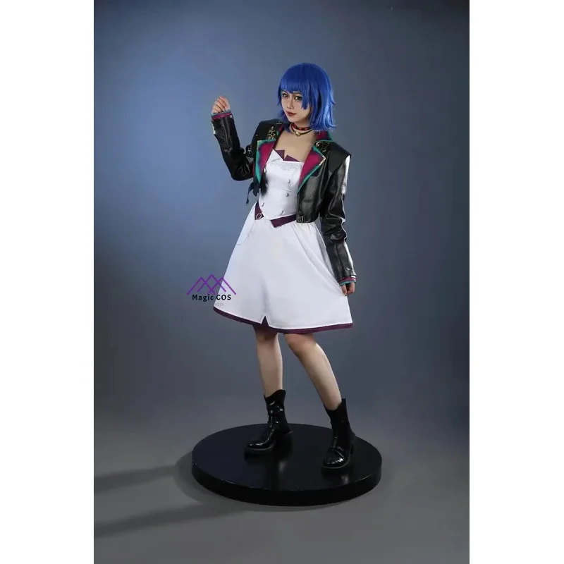 

New LOL Season 2 Cosplay Costume Jinx Powder Dress White Uniform Game Halloween Carnival Party Women Suit Comic-Con ob;8