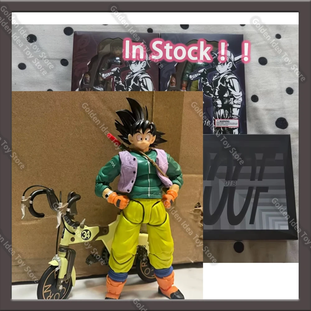 

In Stock Tonsenarttoys Tonsen Arttoys Dragon Ball Super Saiyan SSJ Fly Page Son Goku Action Figures Ride Bike Figurine Anime Toy