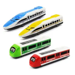 High-speed Pull Back Train Miniature Educational Train Simulation Model Plastic Colorful Train Model Toy Children's Toys