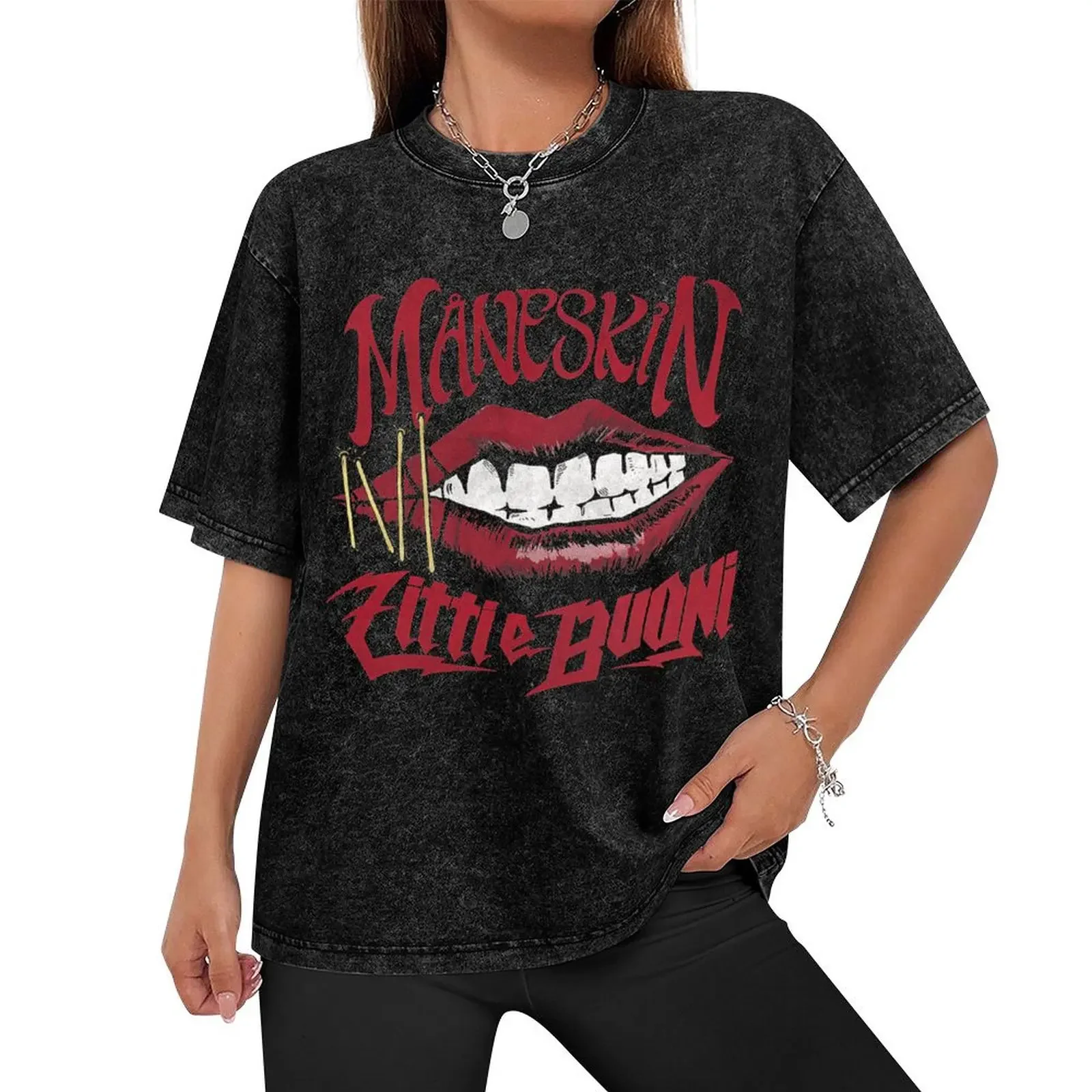 M?neskin fan art & merch maneskin T-Shirt tees graphic t shirt vintage street wear compression shirt men