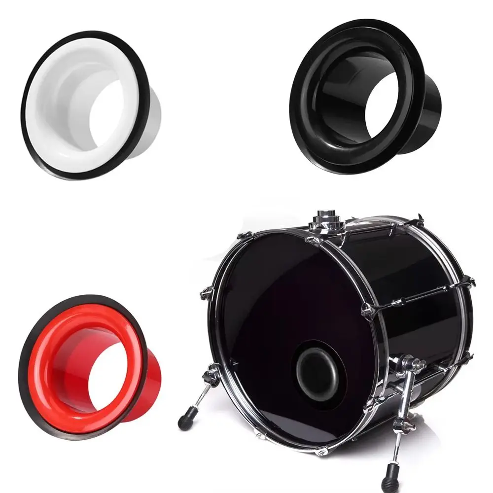 Agujero de mejora de inserción de puerto, potenciador de tambor de bajo, mejora de patada de tambor con Protector de orificio de puerto negro, amplificador de voz de bajo de tambor
