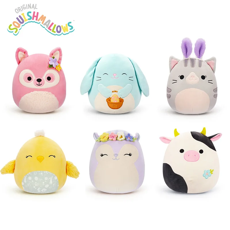 الأصلي Squishmallowss ألعاب من نسيج مخملي غائر لعبة أريكة وسادة Squishmallowss المحيطة الملابس ألعاب أطفال هدية الكريسماس دمية كاواي