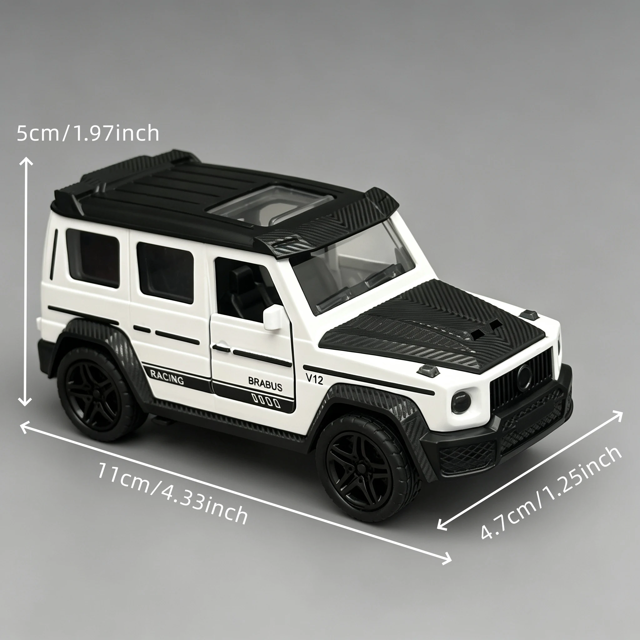 1:36 Alloy SUV Model Car Toy Diecast Vehicle with Pull Back Function Openable Doors Hood Tailgate for Kids Gift Collection Displ view 5