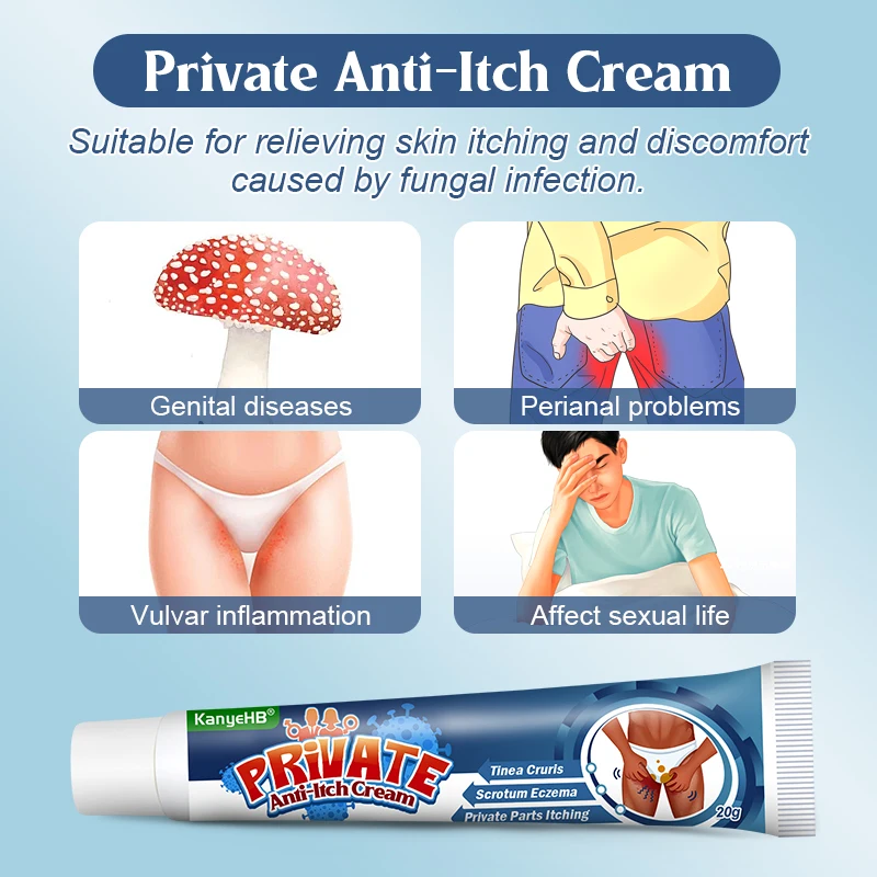 1pcs Privates Antibacterial Cream Scrotal Eczema Tinea Cruris Fungal Infection  Psoriasis Cream Vulva Odor Antifungal Cream G038