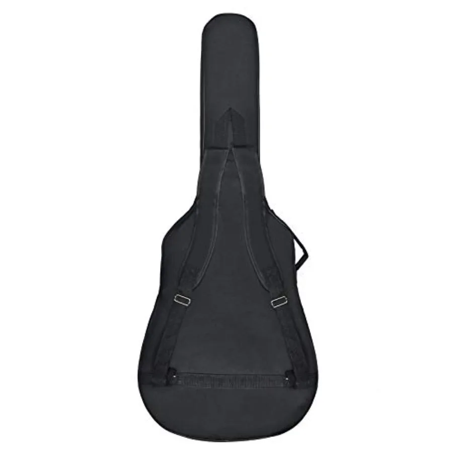 Bolsa acolchoada para guitarra acústica de 41 polegadas com 6 bolsos e amostrador de palheta e alça de guitarra