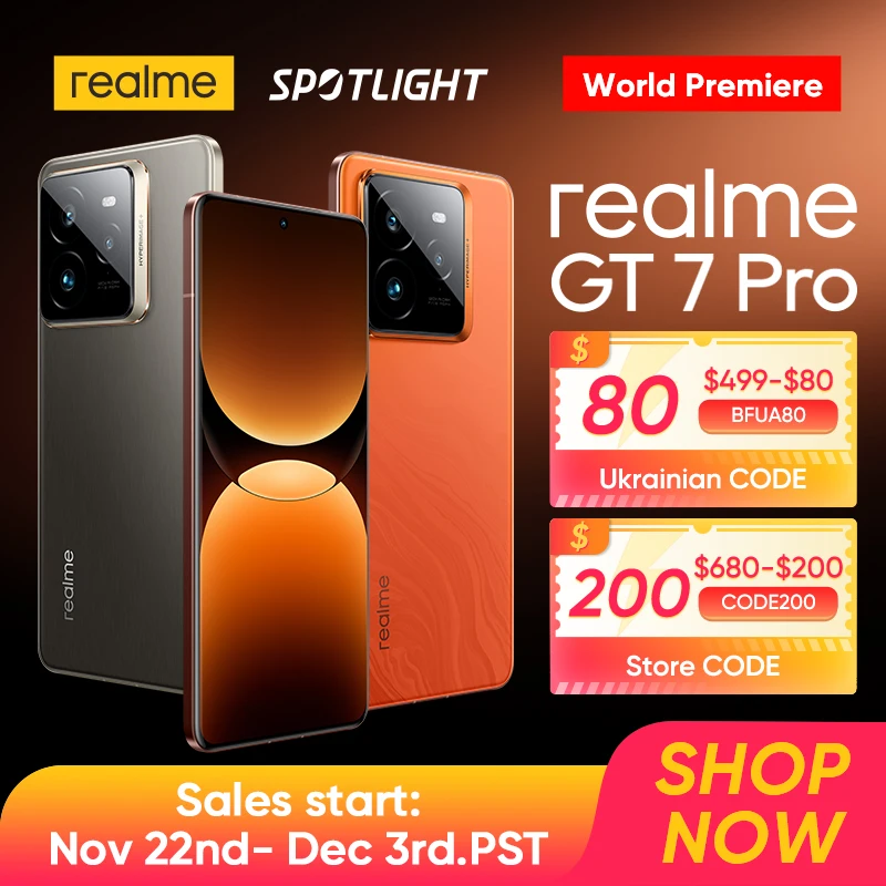 [World Premiere] realme GT7 Pro Smartphone Snapdragon® 8 Elite Chipset 50MP Sony Periscope Snap Eco² Curved Display 6500mAh IP69