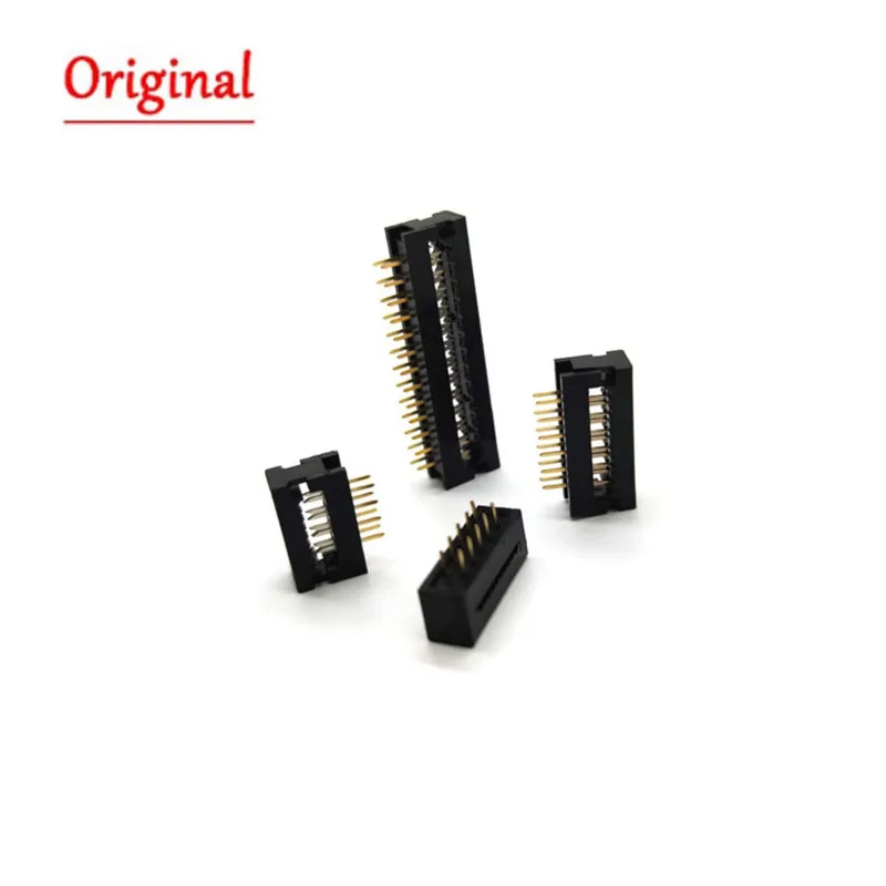 10pcs 2.54MM pitch FD-6/8/10/16/20/30/40 PIN Male Plug IDC Socket connector For 1.27MM Flat ribbon cable wire 6p 10p 20p 40p