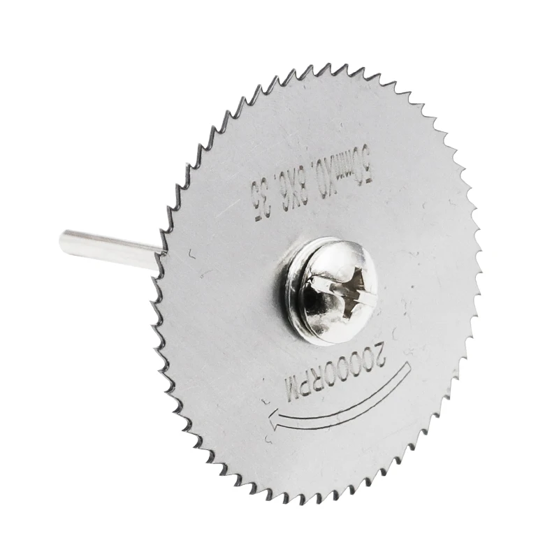 1 set di lame per sega circolare in acciaio ad alta velocità HSS per utensile rotante Dremel gambo da 3,2 mm 6 mm