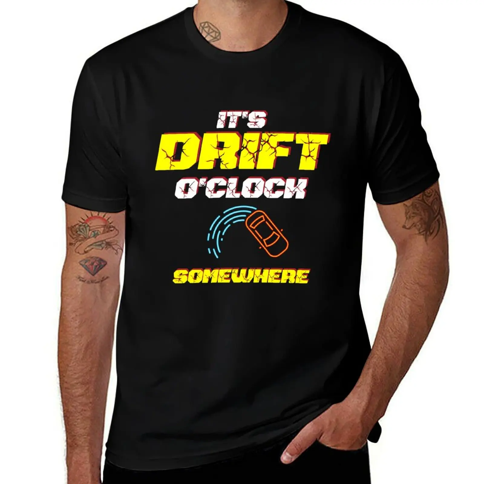 

It's Drift O'clock somewhere, Super Cars Design For Lovers And Owners T-Shirt t shirt men 100% cotton luxury brand T-Shirt