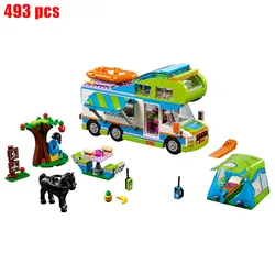 Mia's Camper Van New Creative Series 10858 Building Blocks Columns Classic Model Children Toys Children Gift