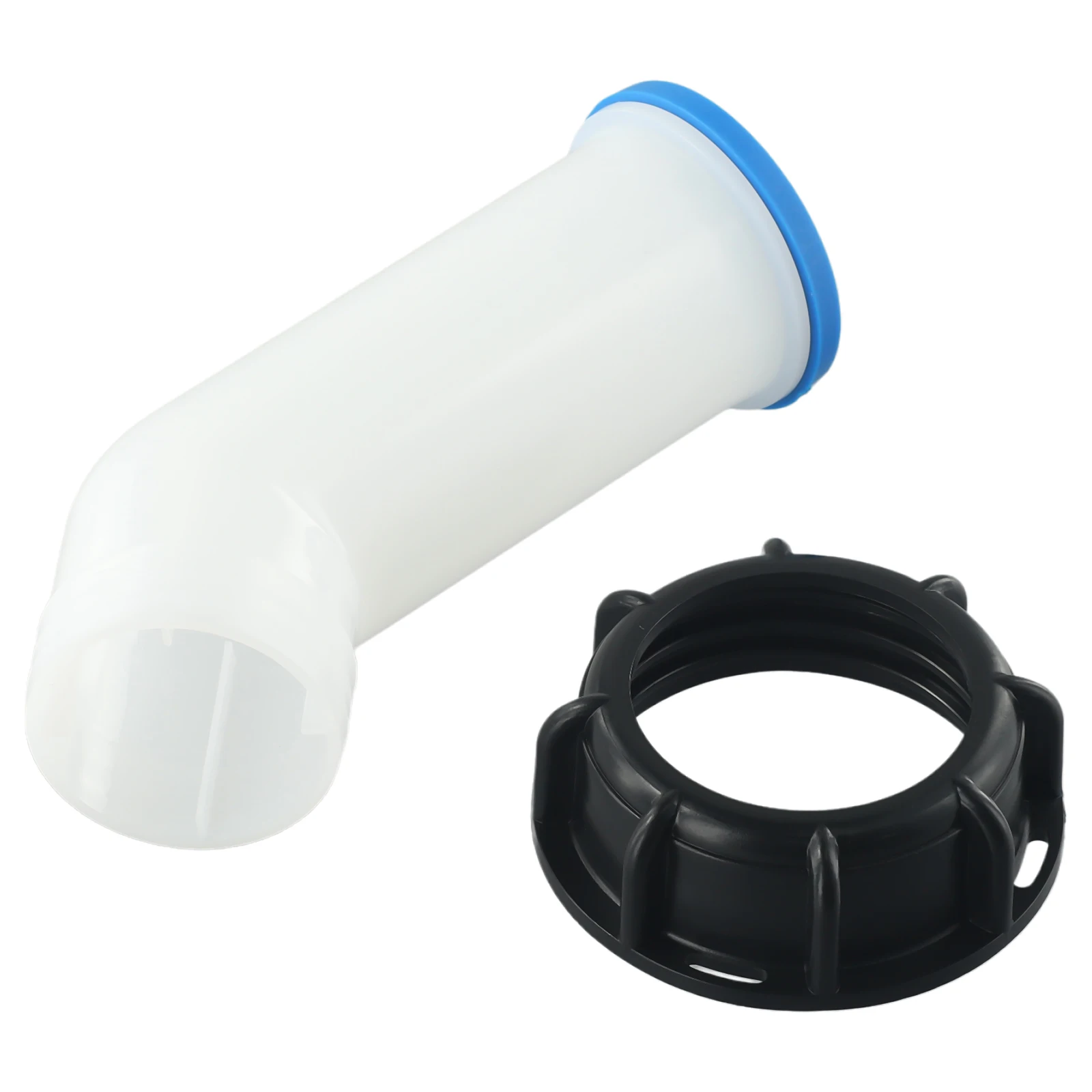 2in Drain Extension Hose with Valve Nozzle Tap Cap and Thread Nut Ring for 1000L IBC Water Tank Compatible with Barrels