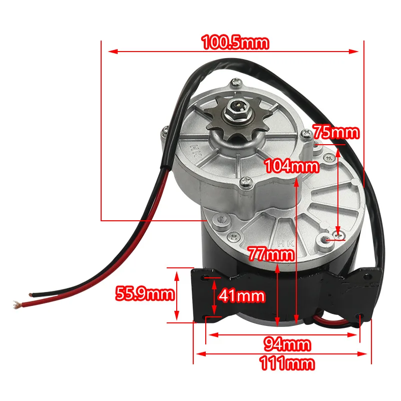 high quality 250W 12V 20A  Permanent Magnet DC motor Brush Geared Electric Bicycle Conversion Kit Parts Ebike