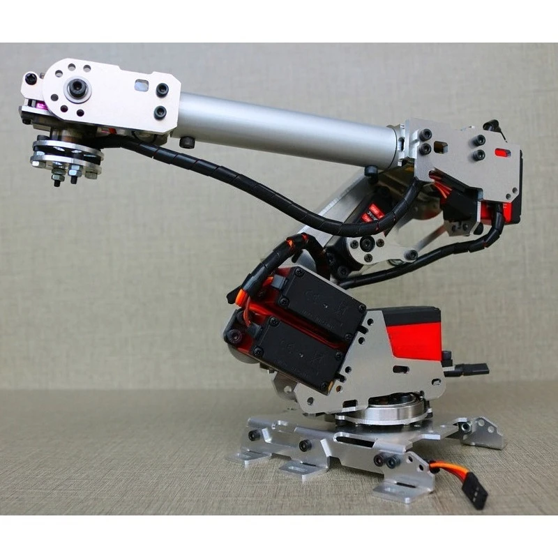 6‑Axis Robotic Arm Multi Degree Of Freedom Metal Robotic Manipulator Industrial Robot Model With Vacuum Suction Cup For Teaching