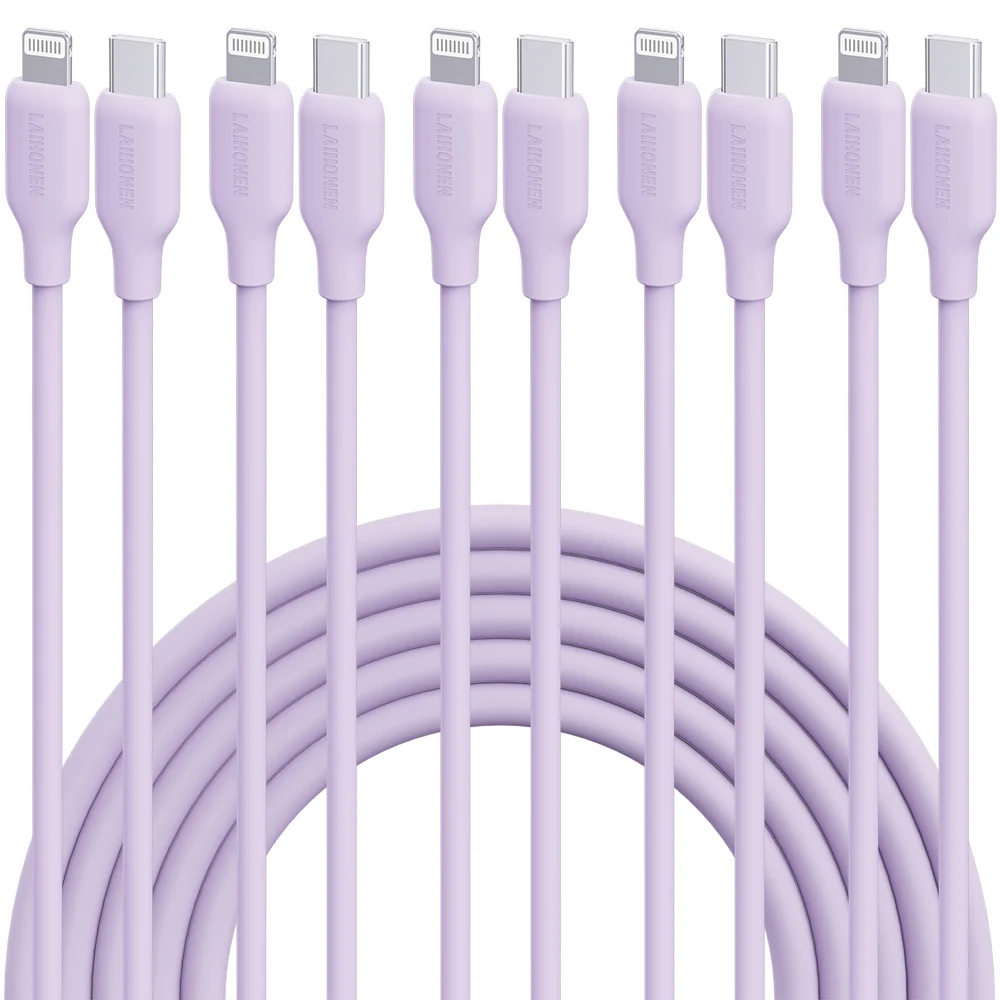 

3 шт., 5 шт., 27 Вт, сертифицированный MFi тип C для Lightning, быстрая зарядка, жидкий силиконовый кабель, универсальный, совместимый с 14 13 12 11 X Pro 8 7