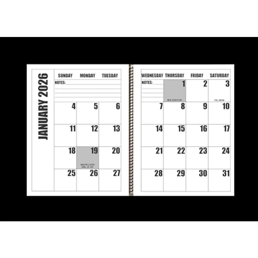 

Настольный календарь Jumbo Large Print на 2026 год, 13-месячный, с января 2026 по январь 2027, 17 x 11 дюймов (в разложенном виде) или 11 x 8,5 дюймов (в сложенном виде)