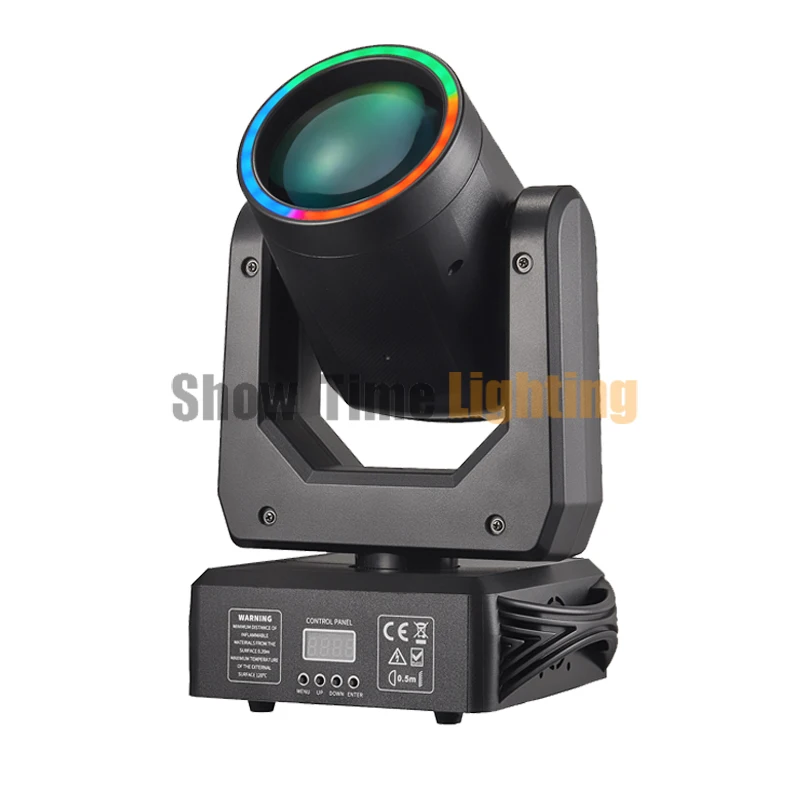 Mini luz móvel de feixe LED menor que 230W 7R Sharpy 150W cabeça móvel LED com efeito de anel LED RGB