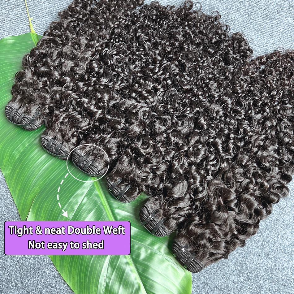 البورمية شعر بشري مجعد حزم لحمة مزدوجة الفيتنامية نسج الشعر ملحقات اللون الأسود الطبيعي الخام عذراء الشعر حزمة صفقات