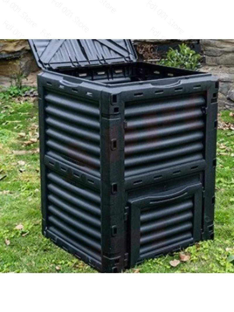 Outdoor compost box, household kitchen waste, leaf composting bin, cross-border garden, courtyard organic waste,  compost box