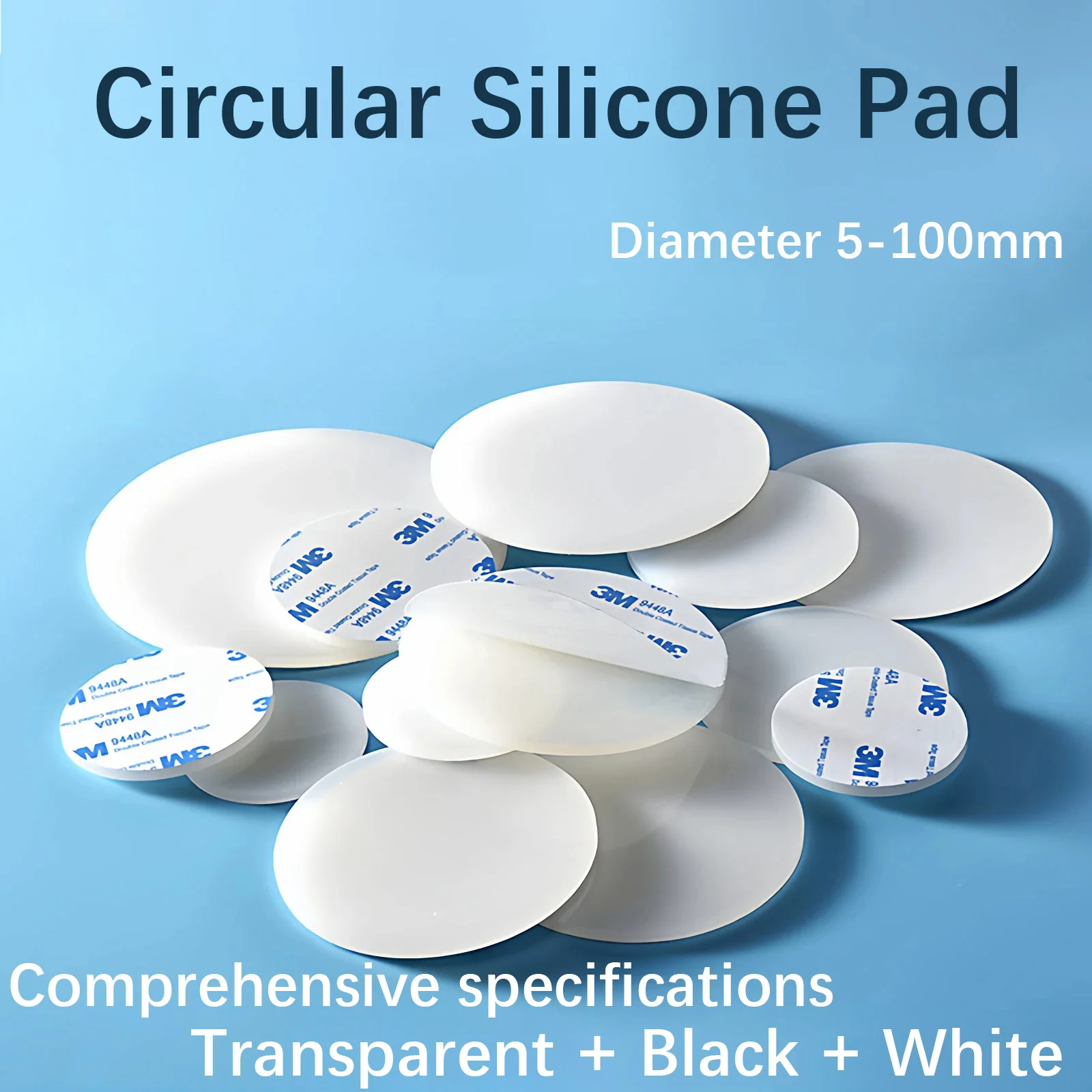 10-50pcs Self-Adhesive Silicone Gaskets, Solid Round Single-Sided Anti-Slip Shock-Absorbing Wear-Resistant Thickened Foot Pads
