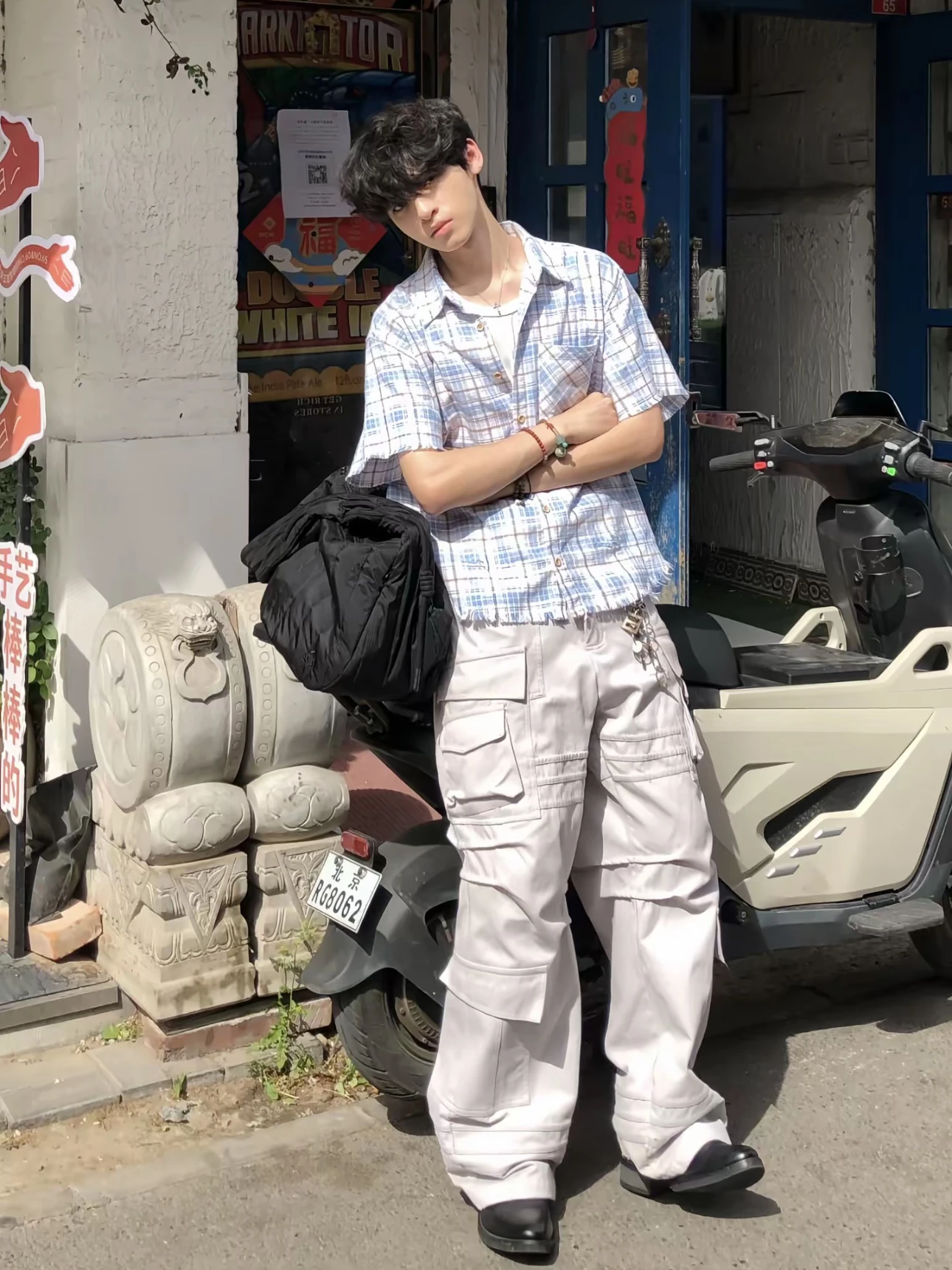 

American Sle Summer Waed Hem Design Plaid ort Sve Casual Loose ex irt Лето свободного кроя для мальчиков irt