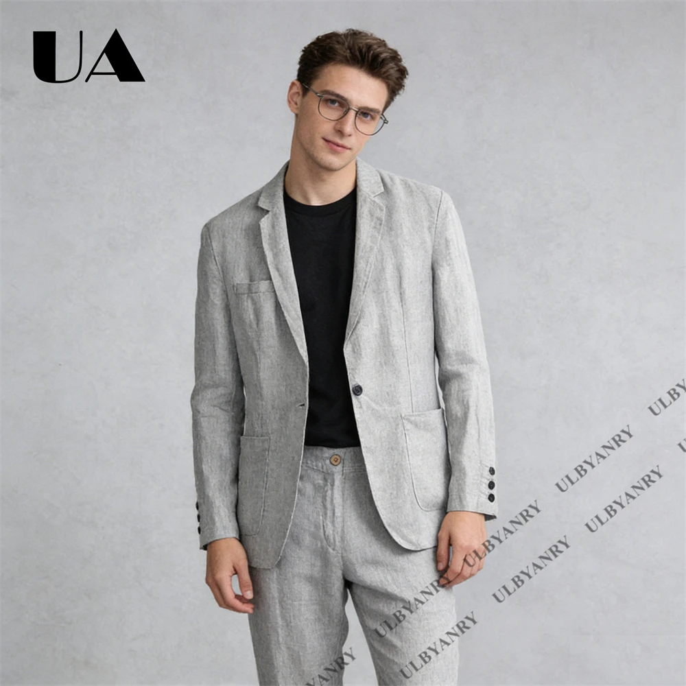 Breathable Men’s Linen Suit 2  - Men Linen Formal Wear recension och pris
