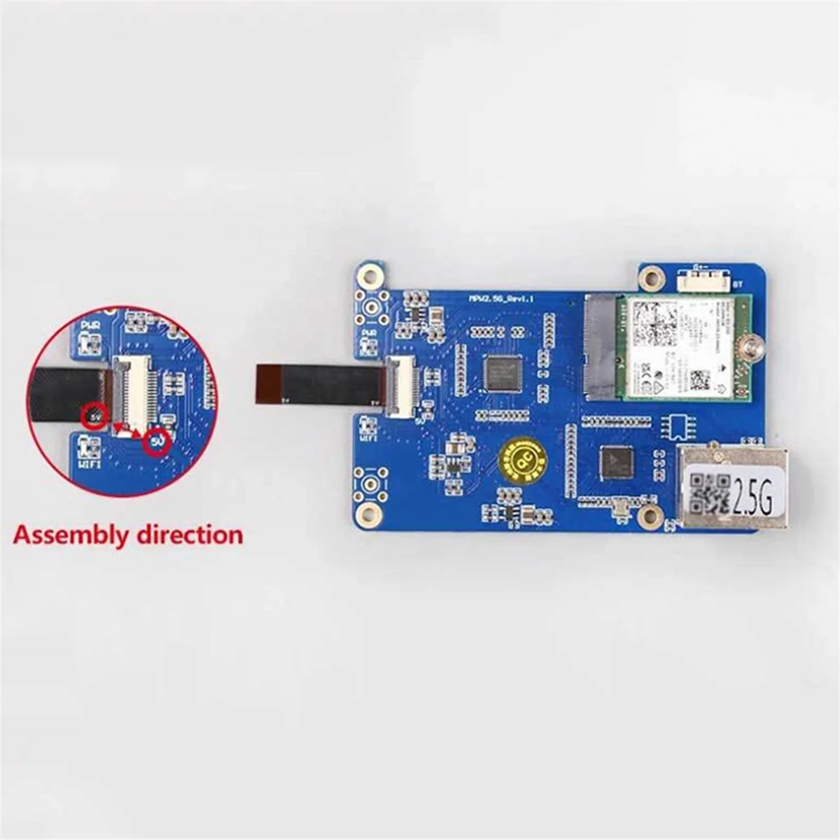 GFR5-MPW2.5G para Raspberry Pi 5 Placa de expansión PCIE a WiFi7 2.5G ETH