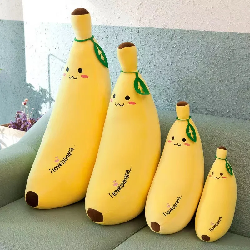 35-70cm Creative Cartoon Banana Plush Pillow Kawaii Sofa Cushion Baby Toy Cute Plush Doll Children Fruit Toys Children Kid Gift