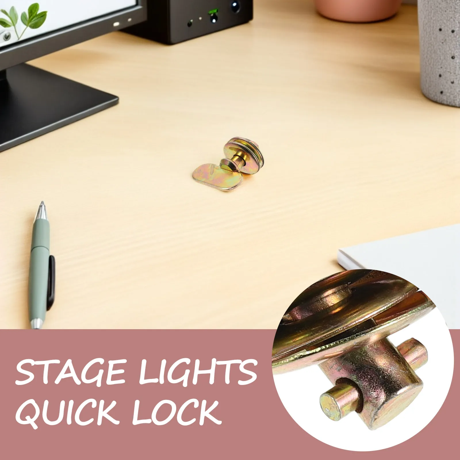 6Pcs Stage Light Bridge Connector Quick Lock for Moving Head Fixtures Heavy Duty Non- Clamp Concert Rigging Theater