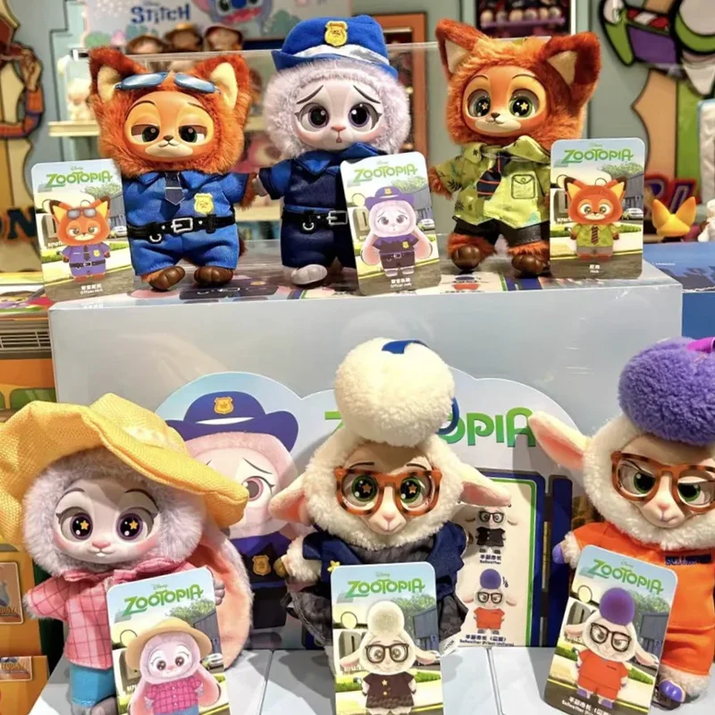 

Zootopia Blind Box Mystery Figure - Коллекционная экшн-кукла Ника Джуди, плюшевая виниловая игрушка для любителей мультфильмов и коллекционеров аниме
