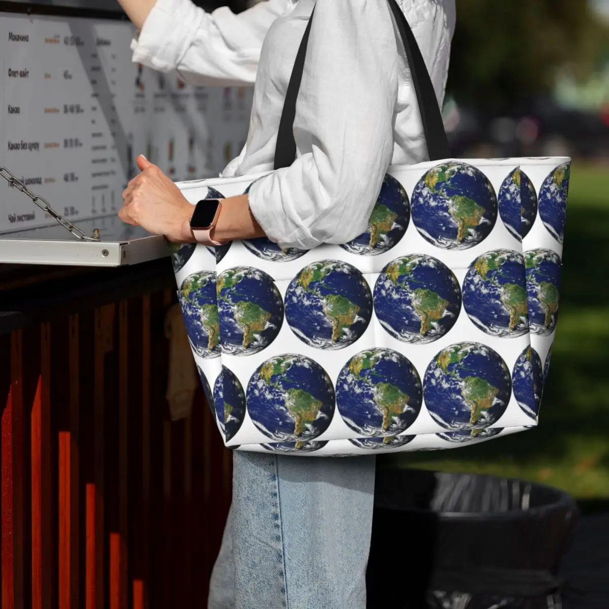 

The Planet Earth Our Blue Marble (Северная и Южная Америка) Пляжная большая сумка Спортивная большая сумка для спортзала Женская дорожная сумка Сумка для фитнеса