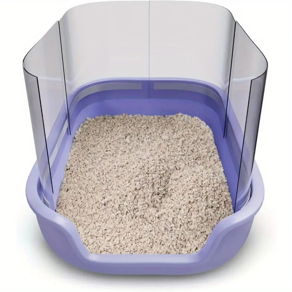 

4Pcs/Set High Sided Cat Litter Box Pee Shields Seamless Waterproof Litter Box Splash Guard Easy Clean Thickened