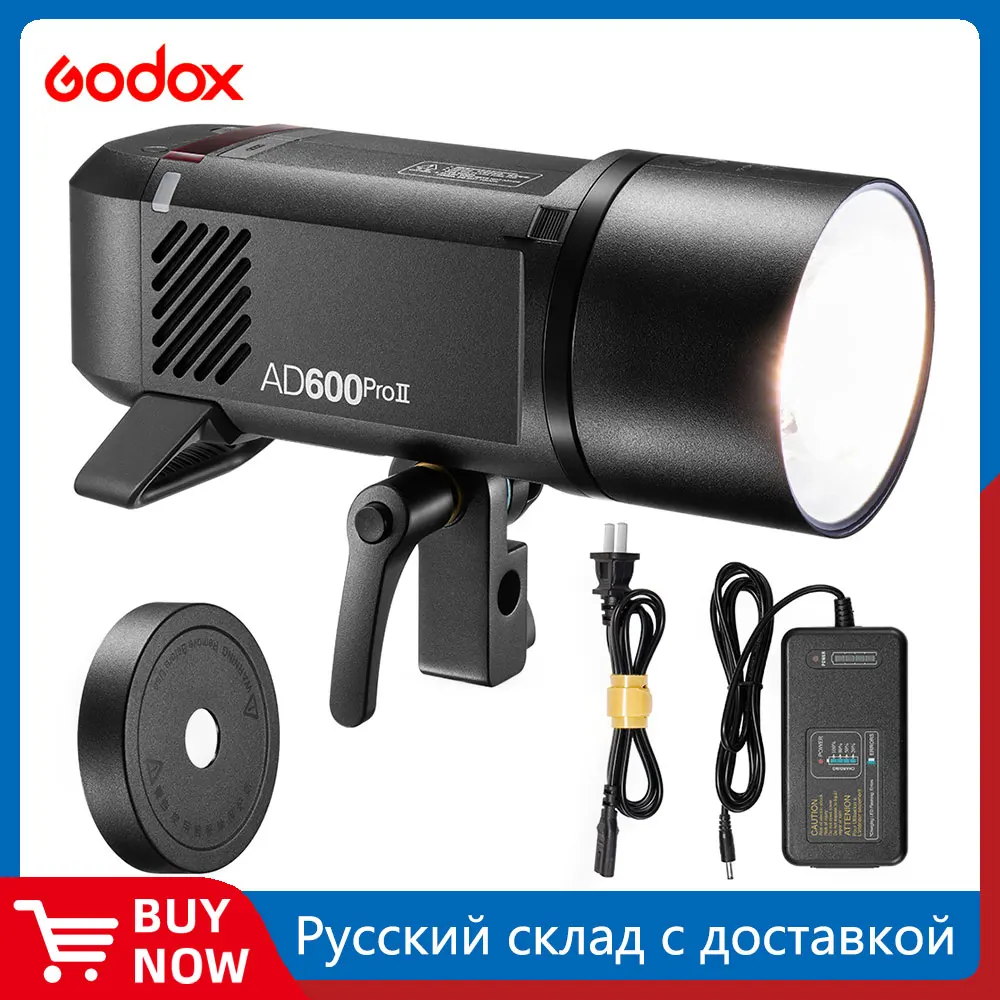 Godox AD600PRO II All-in-One Outdoor Flash 600W TTL HSS Built-in Li-on Battery 2.4G Wireless X System Strobe Light for Camera