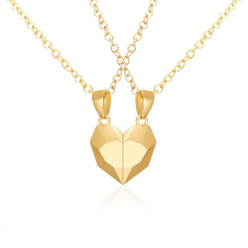 Magnetic Necklace for Women Men Love Versatile Couple Pendant Black-and-white Wishing Stone Couple Necklace Chain Jewelry