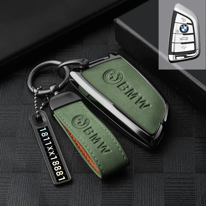 

Zinc Alloy Car Key Case Cover for BMW 7 Series X1 X3 X4 X5 F15 X6 F16 520 525 G30 G11 F48 F39 f30 118i 218i 320i Car Accessories