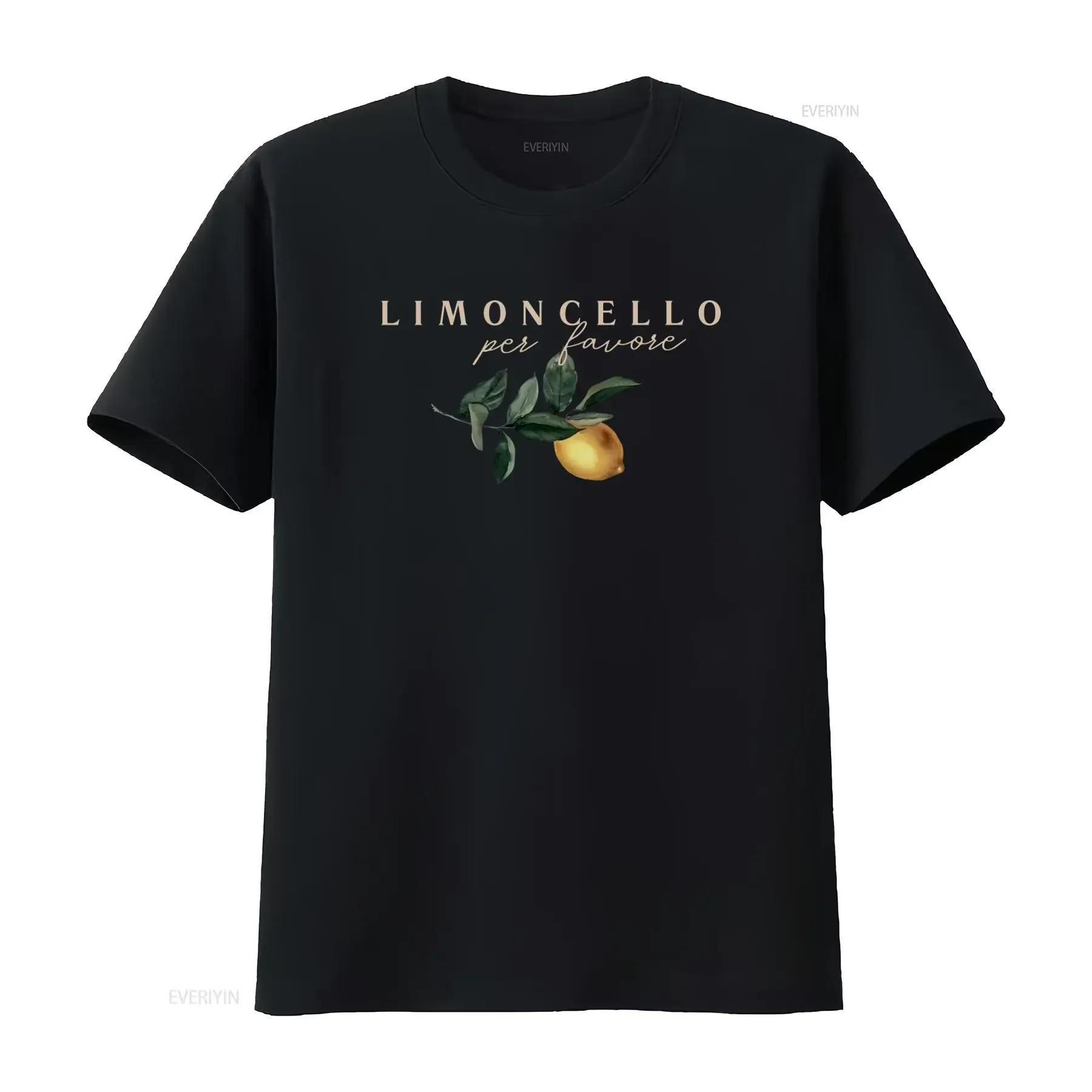 Limoncello Per Favor T shirt Italian Lemons Print Amalfi Coast Italy Inspired vintage Washed Breathable Soft homme Stretched