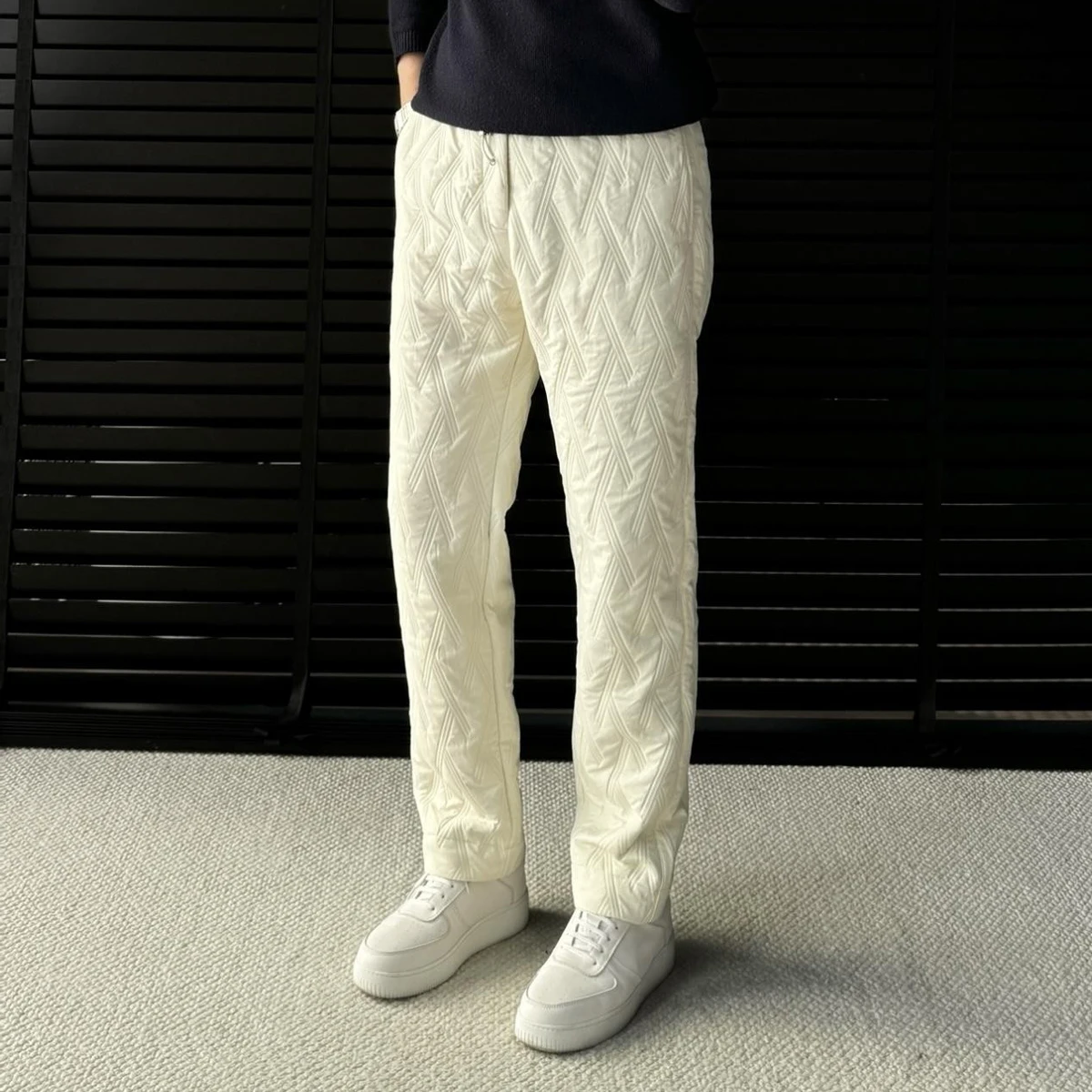 

Мужские повседневные хлопковые брюки свободного кроя на осень-зиму, прямые, с эластичным поясом, базовые цвета, для повседневной носки